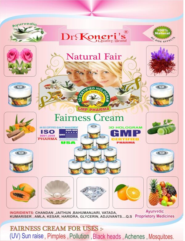 Dr.Koneri's Fairness Cream 1200g [Natural Fair] 60 PC PACK